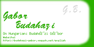 gabor budahazi business card